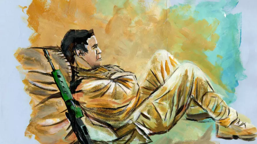 Tony Green (project interviewee), drawn by Peter Mahoney (project interviewee)
